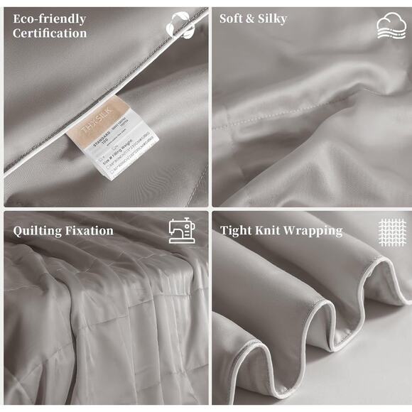 KING All-Season 100% Pure Natural Mulberry Silk Comforter,Blanket,Duvet - Picture 3 of 7